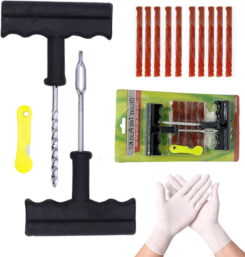 TONZACK Tire Repair Kits, Car Tire Repair Kits, Tire Repair Strips, for Tubeless Tires, for Motorcycles, Trucks, Cars, Tractors, ATVs, Jeeps, ETC - Image 1